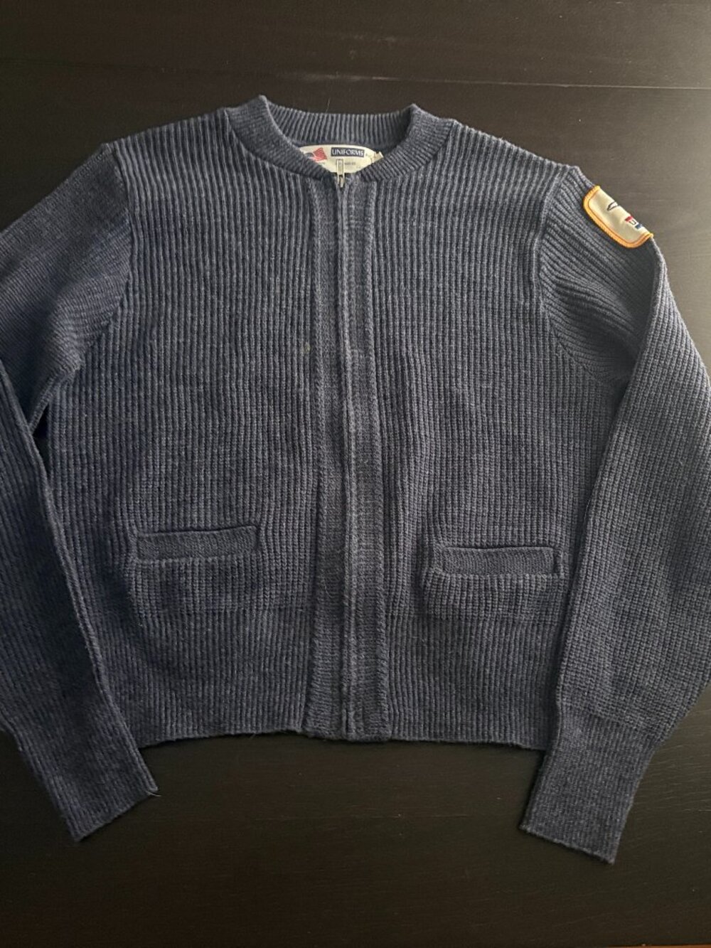 NEW Unworn Vintage Mens US Mail Cardigan Orlon Acrylic Sweater Size Large